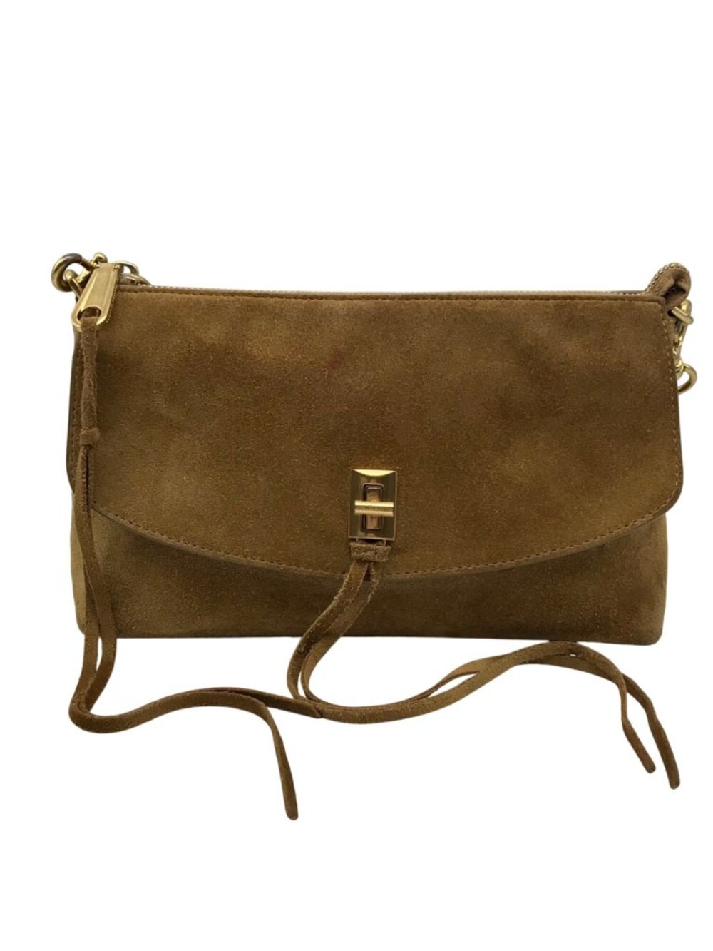 Rebecca Minkoff Tan Suede Darren Shoulder Bag